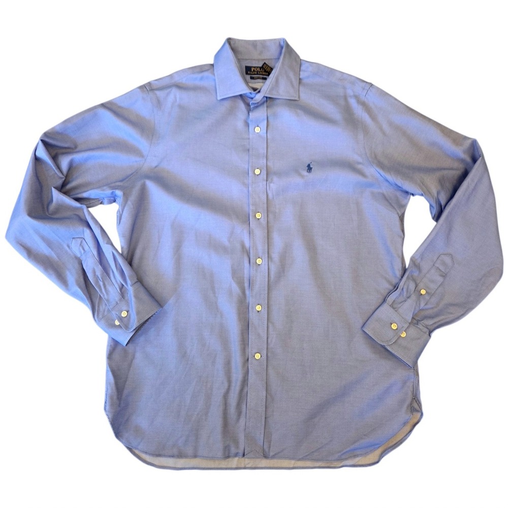 Polo Ralph Lauren Mens Easy Care Blue Button Down Shirt 16.5 36/37 XL